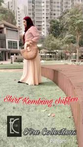 READY STOK SKIRT KEMBANG CHIFFON