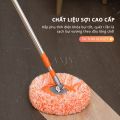 Chổi Lau Trần Nhà, Cây Quét Trần Nhà Hình Hoa Hướng Dương Đa Năng Xoay 180 Độ Cán Inox. 