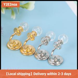 【Local shipping】 1Pair 1:12 Dollhouse Miniature Crystal Wall Light Lamp Model Doll House Decor