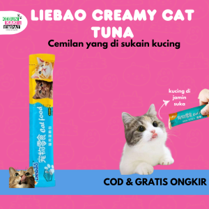 LIEBAO CREAMY CAT - Makanan Snack Cemilan Kucing Adult Kitten Lie Bao Cat Strips