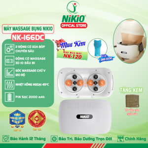 Máy Massage Bụng Cao Cấp Nikio NK-166DC - Công Nghệ Xoa Bóp Thế Hệ Mới Kết Hợp Hồng Ngoại Giảm Mỡ Bụng Nhanh Chóng - Pin Sạc Tiện Lợi