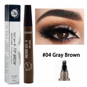 4 Tip Eyebrows Pen 4D Hair-like Eyebrow Tattoo Pen Waterproof Fine Sketch Liquid Lazy 4D Imitation Ecological Eye Brow Pencil Eyeliner Liquid Eyebrow Pencil