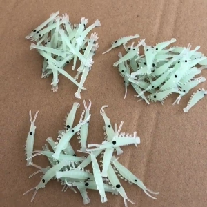 50Pcs Soft Shrimp Lures Simulation Prawns Saltwater Soft Prawns Fishing Lures Soft Shrimp Baits