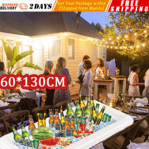 PVC Inflatable Ice Tray Bar Water Entertainment Salad Plate Stand Outdoor Ice Bucket Bar Drinks Food Serving Bar For Outdoor