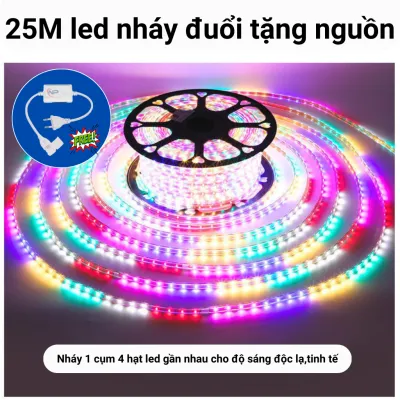 30Mdây đèn led nháy đuổiĐèn led trang trí 1 hàng chip led 2835 bọc plastic cao cấp chống nướctặng đầu nối nguồn 1m có 48 chiếc led đèn trang trí tết 2024cây đào cây quất cây mai cây cổ thụ cổng nhà..