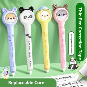 ARCHER LEVEL72EL0 แกนที่เปลี่ยนได้ เทปลบคำผิด เงียบไร้เสียง รูปทรงปากกา เทปเคลือบเงียบ แบบพกพาได้ ประเภทการดึง สายรัดแก้ไข นักเรียนก็อก