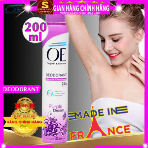 Xịt khử mùi nách cho nữ xịt khử mùi toàn thân cho nam kiềm mồ hôi không ố áo và xóa thâm vùng nách hương nước hoa lưu hương 48h 200ml chính hãng OE pháp xịt khử mùi hôi nách nữ nam xịt khử mùi cơ thể body loại xịn - Shopping vip