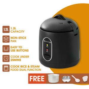SG【READY STOCK】1.2L Mini Electric Rice cooker Non-Stick Suitable Portable Electric cooker Electric Pot For 1-2 People 電飯煲