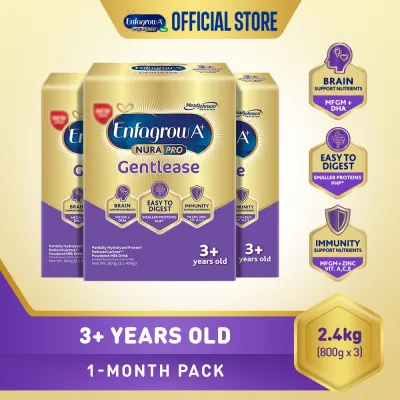 Enfagrow A+ Nurapro Gentlease 3+ 2.4kg (800g x 3) Powdered Milk Drink for Kids Above 3 Years Old