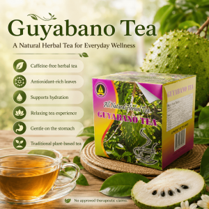 Guyabano Tea All Natural Herbal Tea 20 Tea Bags Caffeine-Free Antioxidant-Rich Soursop Graviola Leaf Tea Traditional Herbal Drink for Everyday Wellness Relaxation Hydration Gentle Herbal Beverage Original Philippine Product Hot or Cold Herbal Tea Beverage