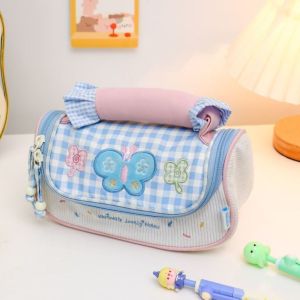 5210A Dopamine Color Pencil Case Large-capacity Multi-functional Pen Bag Portable Stationery Pouch Students Gift