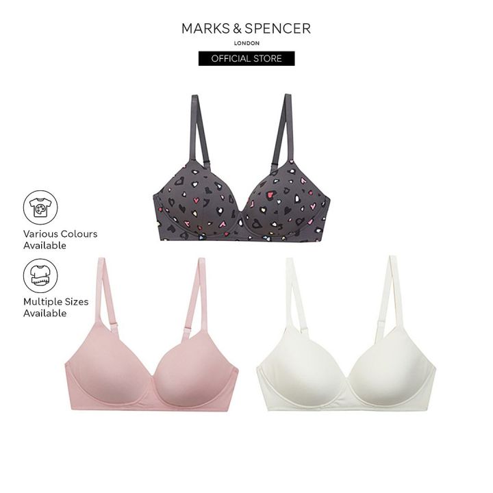 MARKS & SPENCER M&S 3pk Underwired Full Cup T-Shirt Bras A-E - T33