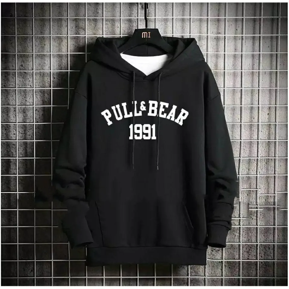 Hoodie pull and bear merah maroon best sale