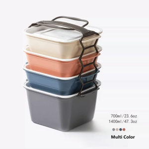 VISHINE Food Storage Lunch Box Multi-layer Picnic Box Portable Microwave Heating w/ Handle Stackable Container Set