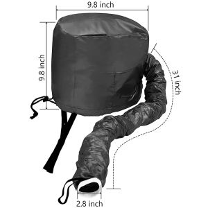 Hair Dryer Bonnet Attachment Speeds Up Hair Drying with Chin Strap Adjustable Portable Hood Hairdryer Attachment Ideal for Natural Curly Textured Hair Care