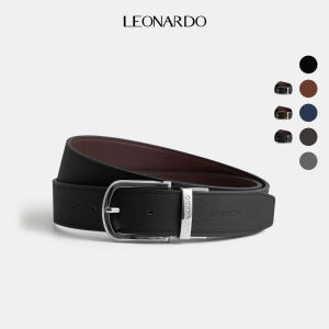 Leonardo Thắt Lưng Nam Marcus Da Microfiber Cao Cấp Khóa Xoay 360 Độ Sử Dụng 2 Mặt Dây Đa Năng
