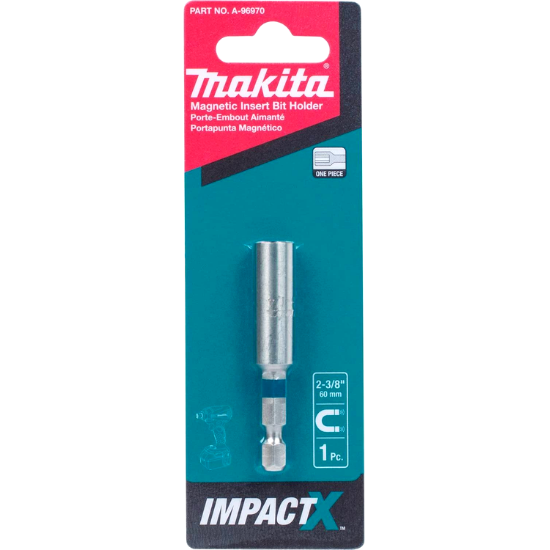 Makita ImpactX 2-3/8in (60mm) Magnetic Insert Bit Holder (A-96970) (1 ...