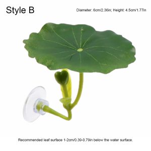 OWNNEW Plastic Frog Geckos Platform Simulated Lotus Leaves Suction Cup Fish Hiding Habitat Effortless Clean Rest/Hiding/Spawning Aquarium Landscape Decoration Rumble Fish