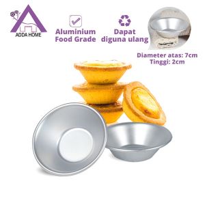 Cetakan Egg Tart Mini Pie Pai Loyang Aluminium Tebal Anti Mleot Cake Bolu Pake Ulang