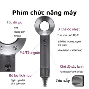 HYUNDAI Mini Nóng Lạnh máy sấy tóc ion âm Sấy Khô Siêu Nhanh Công Suất 2300W