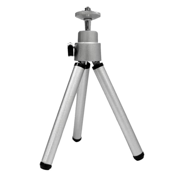 Mini Aluminum Alloy Flexible Tripod Stand For Small Projectors - Silver (F1E2)