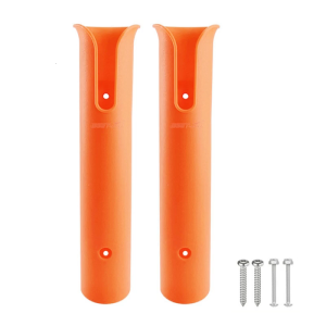 Fishing Rod Holder Bracket Wall Mounted Side Mount Tool Holder Tube Links-with Screws Fishing Rod Holder Rack Rests