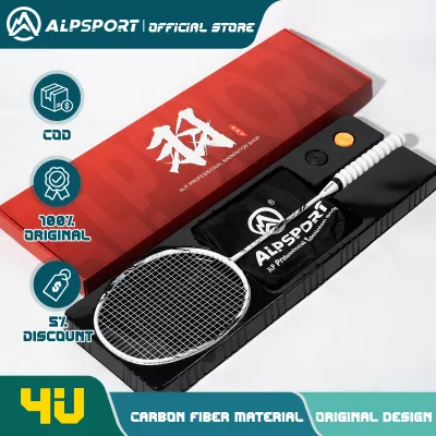 ALP SS Vợt cầu lông sợi cacbon 4U 24lbs núi và nước nguyên bản