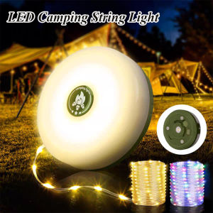 4in1 Camping String Lights Rechargeable Tent Lights Waterproof LED Lamp for Outdoor Christmas Light