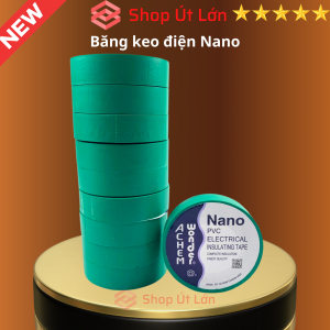 Băng keo điện Nano màu xanh lá 20yard 18 mét 1 cây có 10 cuộn