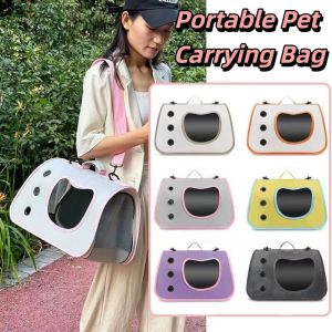 HISTO Multi Functional Portable Pet Carrying Bag Breathable Large Space Foldable Cat Bag Lightweight Shoulder Strap Pet Outing Bag Small Dogs