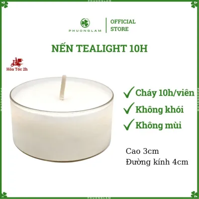 Nến Tealight đốt liên tục 10 giờ không khói không mùi trang trí tạo không gian sang trọng ấm cúng