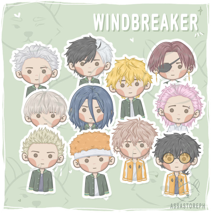 WINDBREAKER Anime Cute Sticker Art Print Fanart Assastoreph Lazada PH