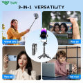 TNW T26 Selfie Stick Mini Extendable Phone Grip Tripod With Bluetooth Remote Control Mini Phone Grip Shooting For Vlogging Video. 