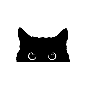 Car Bumper Sticker Funny Peeking Cats Sticker 5.9x3.8inch Waterproof Laptop Car Decal for Car Truck Exterior Decoration