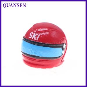 QUANSEN บ้านตุ๊กตา1:12สเก็ตน้ำแข็งขนาดเล็กหมวกสกีสำหรับฤดูหนาวโมเดลสกีของตกแต่งบ้านตุ๊กตา