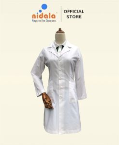 Áo blouse bác sĩ nữ màu kem cao cấp Nidala dáng dài tay dài chất vải Kate ford dày dặn đường may đẹp sắc xảo