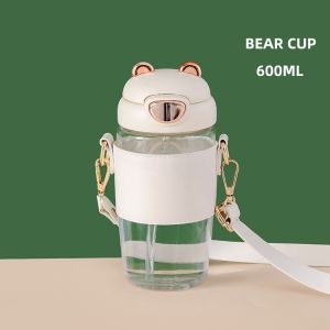 แก้วน้ำเด็ก ขวดน้ำเด็ก ขวดน้ำสะพายไปโรงเรียน แข็งแรงตกไม่แตก ขนาด 600-500 ml-DYI-327