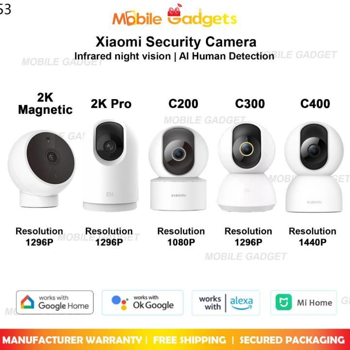 XIAOMI IP Camera C300 2K Full HD Works With Google Home  ALexa 360  Digree Mi Smart Camera 