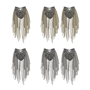 Metal Tassels Shoulder Epaulet Vintage Chain DIY Sewing Decors Handmade Shoulder Brooch Epaulet Clothes Decors