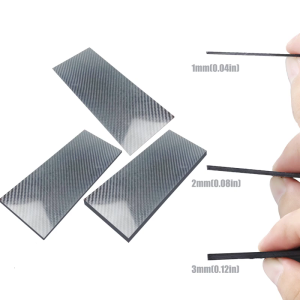 Professional Grade 100x250mm Carbon Fiber Panel Glossy Finish 3K Twill Weave For Machinery Helicopter Components