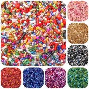 800Pcs 1.5-4.5mm Multicolor Mixed Style Charm Czech Glass SeedBeads DIY Bracelet Necklace Beads For Jewelry Making Accessories