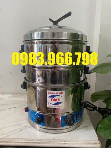Nồi hấp điện size 35cm 2 tầng đầy đủ chế độ chỉnh nhiệt hẹn giờ cảnh báo chống cháy