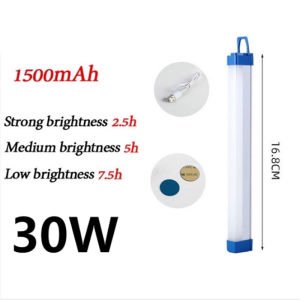 52CM LED Tube Emergency Light Rechargeable Magnetic Suspension Camping Light Lamp USB Portable Long Strip Night Light for Outdoor Lighting 30W 60W 90W