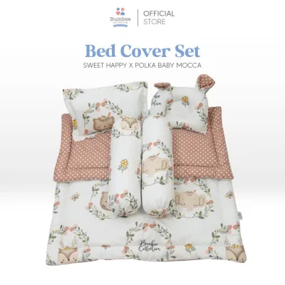 Bumbee Collection - BedCover Set Baby Selimut Bedcover Bayi Set Bantal Guling Alas Tidur Lembut untuk Bayi Tidur Nyenyak FREE Tas Mika Kado Lahiran