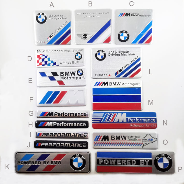 1 x Aluminum BMW Motorsport Logo Car Auto Decorative Side Fender Rear ...