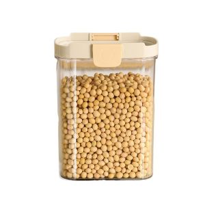 CILL Plastic  Storage Box Sealed Transparent Coffee Bean Storage Container Multifunctional Moisture Proof Cereal Dried Goods Jar for Home