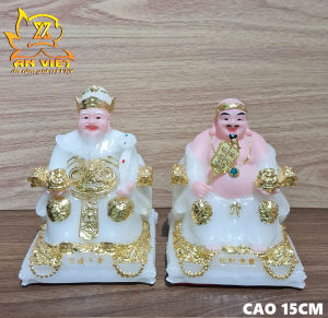 Bộ Tượng Thần Tài - Thổ Địa Phú Quý [Hợp Mệnh KIM] - Cao 15cm - TD2501 - Nội Thất An Việt