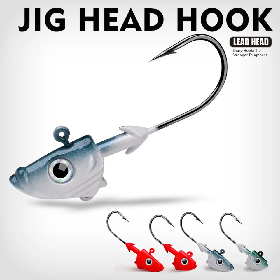PROBEROS 1pcs Fish Head Jig Hook 21.5g 32.5g Fishing Hooks for