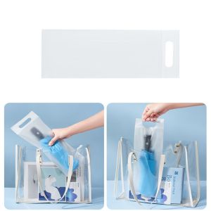 TUO29 10Pcs ของใช้ในครัวเรือน ถุงเก็บร่ม แบบพกพาได้ กันน้ำกันน้ำได้ ปลอกร่มแขน ง่ายต่อการพกพา ใช้ซ้ำได้ ผ้าคลุมร่มเปียก การเดินทางการเดินทาง