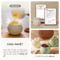 Hũ gốm sành sứ có nắp đựng mỡ lợn kèm thìa, âu sứ gốm đựng mỡ có nắp sang trọng 400 - 1400ml. 